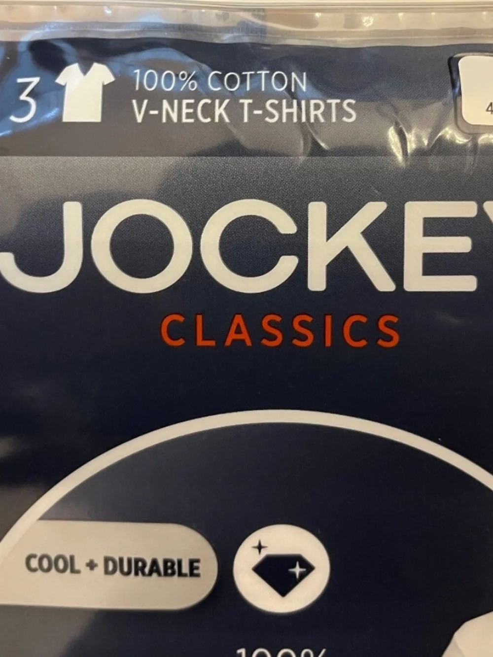 Jockey Classics 3 Crew Neck T-Shirts Size Large (42-44) - New, Unopened